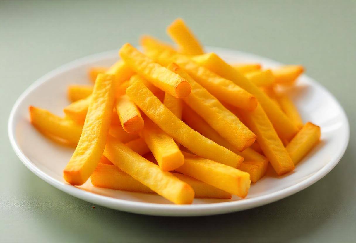 Crispy french fries in air fryer