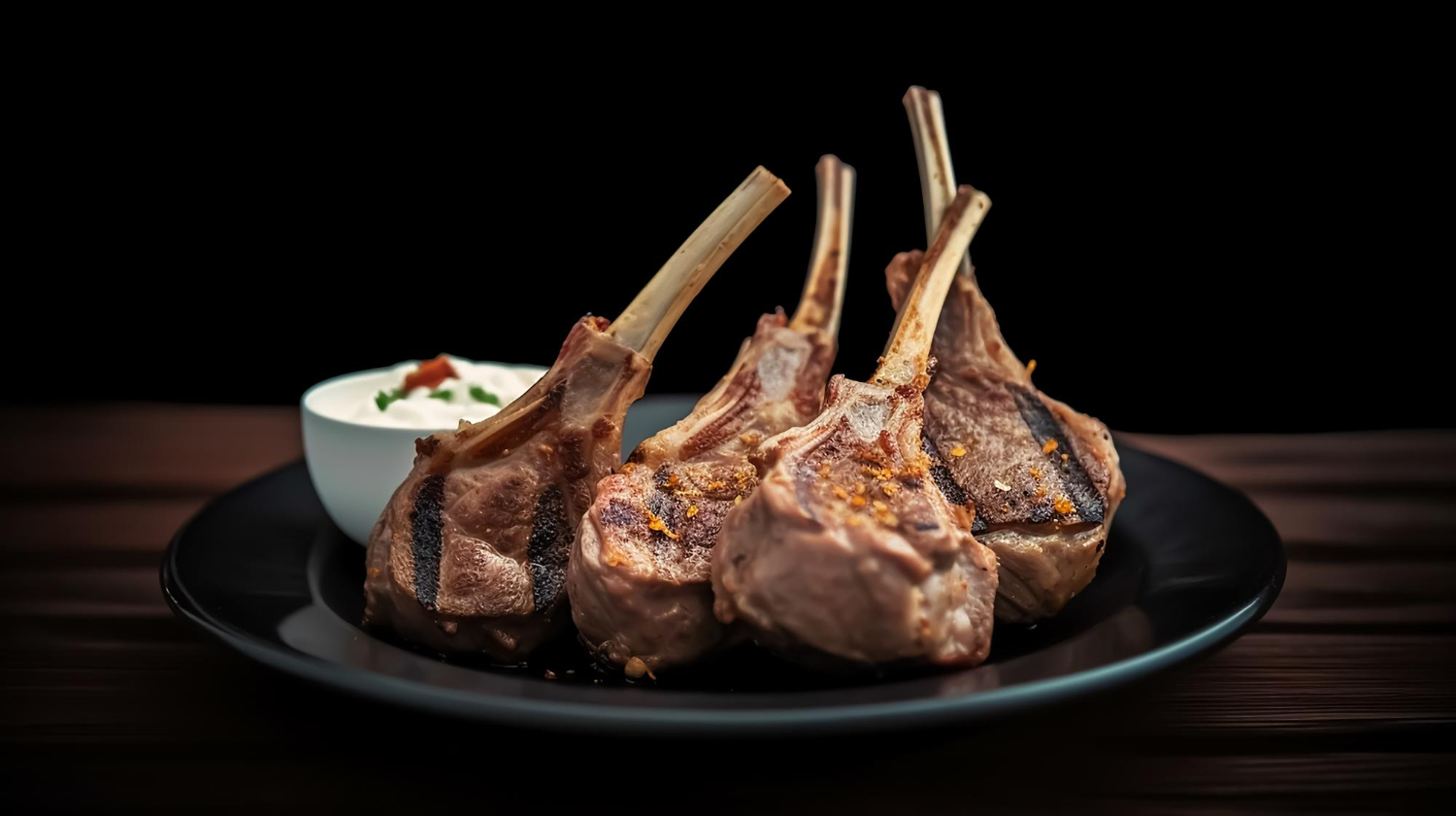 Juicy lamb chops in air fryer with a crispy crust